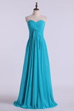 2024 Prom Dresses A Line Floor Length Sweetheart Chiffon With PP1GF4GK