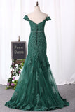 2024 Prom Dresses Mermaid Off The Shoulder With Applique And PA9Y1QH1