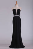 2024 Prom Dresses Spandex Sheath Sweetheart With Beading PHA2S3K7