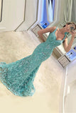 Trumpet Court Train Sweetheart Sleeveless Appliques Beading Prom Dresses