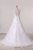 2024 New Style Scoop V Back Sexy Wedding Dress P6K4M3KX