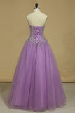 2024 Sweetheart A-Line Prom Gown Sweep Train PGXE9JXK