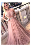 Chic Halter Formal Prom Dress Tulle Appliques A Line Evening STIPYARAC2F