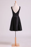 2024 Black Bateau Open Back Evening Dresses Satin With P54828S9