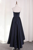 2024A Line Satin Asymmetrical Sweetheart Evening Dresses P6MAEZYG