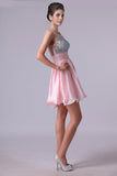 2024 Lovely Homecoming Dresses A Line Scoop Chiffon PEX3B8R1