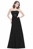 Chiffon Sweetheart Neck A Line Sleeveless Wedding Bridesmaid Long Evening Festive PRH722AA