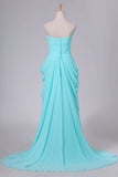 2024 Prom Dresses Sweetheart A Line Chiffon With Beads PK8CJ226