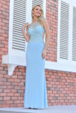 2024 Prom Dresses Scoop Beaded Bodice Spandex PD4H1PB2