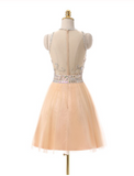 Short Prom Gown Champagne Homecoming Gowns Homecoming Dress