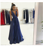 Sexy Deep V Neckline Prom Dresses Graduation Party Dresses Formal Dress For Teens