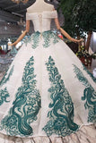 2024 Prom Dress Off The Shoulder Floor Length Beads&Sequins Appliques Lace PH753NB3