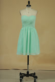 2024 New Arrival Bridesmaid Dresses A Line Chiffon Sweetheart With PJFADQJG