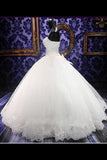 Ball Gown Sweetheart Tulle Wedding Dresses Strapless PBXC6H3T