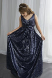 2024 New Arrival V Neck A Line Sequins Flower Girl PS3G7SPC