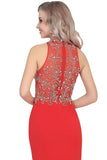 2024 Prom Dresses High Neck Beadd Bodice PAHENA3G