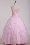 2024 Spaghetti Strap Beaded Bodice Quinceanera Dresses PY2SQ3XP