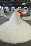 2024 Luxury Wedding Dresses A-Line Long Train Off The PH7RZY5B