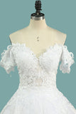 2024 Wedding Dresses Off The Shoulder A Line With PAPH12BL