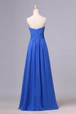 2024 Simple Prom Dresses Sweetheart Ruffled Bodice A Line Floor P4NEJJ68