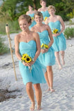 Simple Short Chiffon Open Back Bridesmaid Dresses P3X38XSC