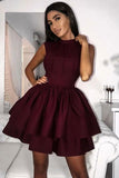 Cute High Neck Short Homecoming Dresses With P9F74M8F