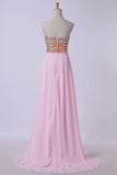 2024 New Arrival Prom Gown A-Line Sweetheart Sweep/Brush Chiffon With PA8P7XL2