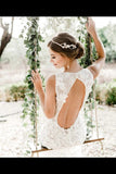 Scoop Wedding Dress With Embellished Bodice Vivid Floral Lace PNZJSATH