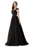 Elegant A Line Wedding Bridesmaid Chiffon Elegant Long PA2NLG54