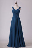 2024 New Arrival Sweetheart Bridesmaid Dresses A Line Chiffon With P89BQLXN