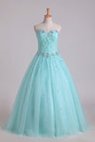 2024 Quinceanera Dresses Pleated Bodice Sweetheart Ball PLGGK37B