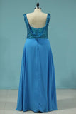 2024 Bridesmaid Dresses Straps Sequined Bodice A Line Chiffon PHRP88KJ