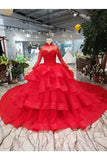 Ball Gown Wedding Dresses High Neck Aline Top Quality Appliques PPLRDT61