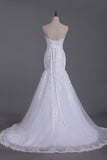 2024 White Sweetheart Wedding Dresses Tulle With Applique & PSR6JFMT