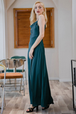 Hayley Sleeveless Chiffon Sheath/Column Natural Waist Spaghetti Straps Floor Length Bridesmaid Dresses