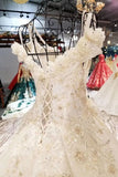 2024 Ball Gown Wedding Dresses Off-The-Shoulder Floor-Length Lace P2TQGX65