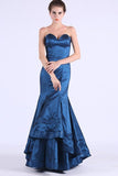 2024 New Arrival Sweetheart Mermaid Taffeta Sweep Train PC9PDC1M