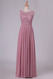 2024 New Arrival Scoop Chiffon Floor Length A Line Prom P8EBEBC5