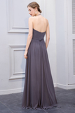 Carlie Sweetheart Natural Waist Floor Length Chiffon Sleeveless Bridesmaid Dresses