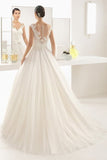 2024 New Arrival Wedding Dresses A Line Scoop Tulle With PE5LX4NM