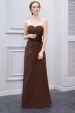 Hailie Sweetheart Natural Waist Floor Length Sleeveless A-Line/Princess Chiffon Bridesmaid Dresses