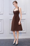 Cassandra Halter Chiffon Sleeveless A-Line/Princess Natural Waist Floor Length Bridesmaid Dresses