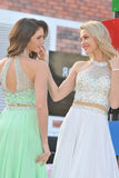 2024 Scoop Prom Dresses A Line Beaded Bodice PY9EQ3ZC