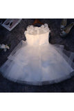 2024 Tulle Homecoming Dresses Scoop With Applique PKTR644C