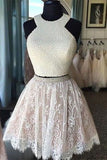 2024 Hot Selling Lovely A Line Scoop Two-Piece Beaded Bodice P9SGGMD7