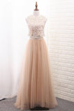 2024 A Line Tulle & Lace Two-Piece P2BMSH5K