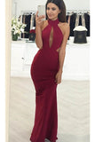 2024 Evening Dresses High Neck Mermaid Spandex Zipper Up PANQTE52