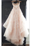 2024 Sweetheart Wedding Dresses A Line Tulle With Ruffles PXS2NDXQ