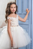 2024 Asymmetrical Scoop With Applique Flower Girl Dresses A PGMSJX19