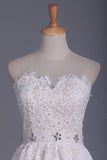 2024 A Line Sweetheart With Beading Homecoming Dresses Lace P3597XPT